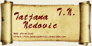 Tatjana Nedović vizit kartica